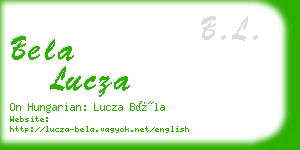 bela lucza business card